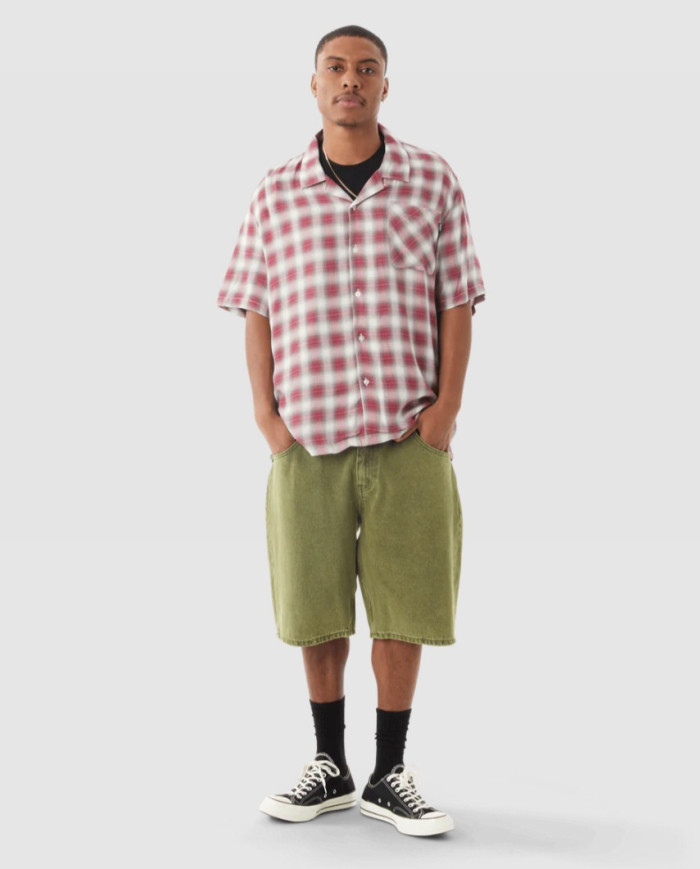 Huf - Ombre Work Shirt - Crimson Huf - Ombre Work Shirt - Crimson