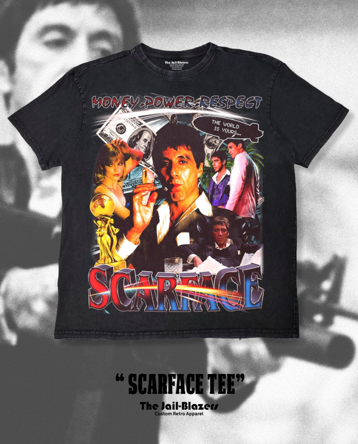 Scarface Tee - Washed Grey Scarface Tee - Washed Grey