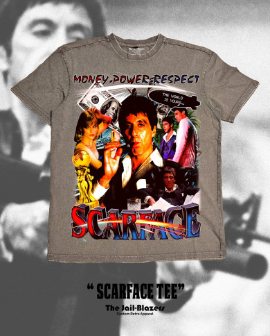 Scarface Tee - Washed Grey