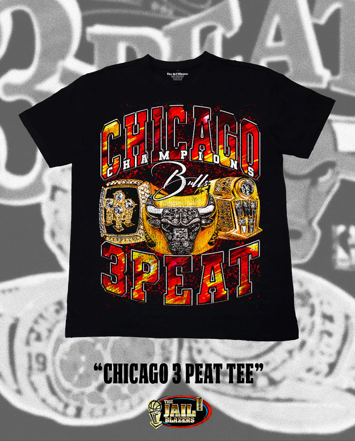 Chicago Three Peat Tee - Black Chicago Three Peat Tee - Black