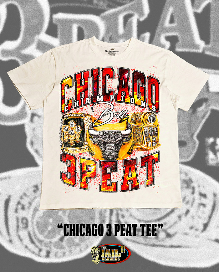Chicago Three Peat Tee - Black Chicago Three Peat Tee - Black