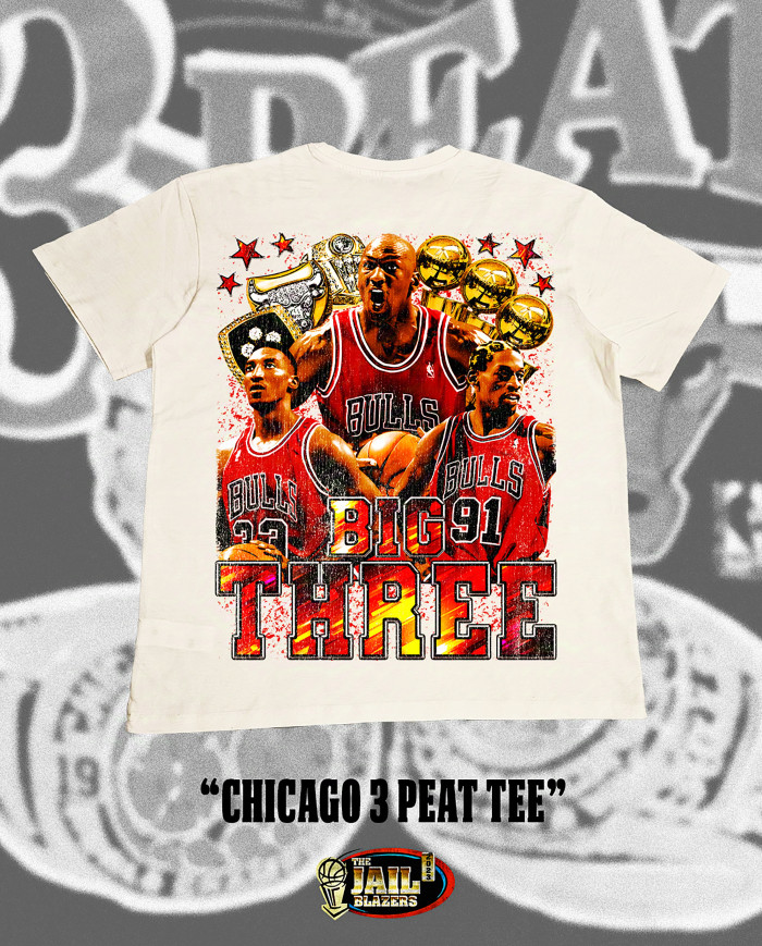 Chicago Three Peat Tee - Off White Chicago Three Peat Tee - Off White