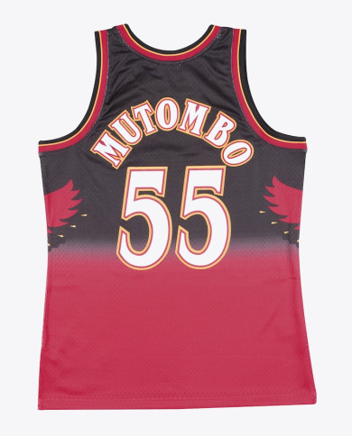Mitchell&Ness - Swingman Jersey Atlanta Hawks Dikembe Mutombo Black 1996-1997