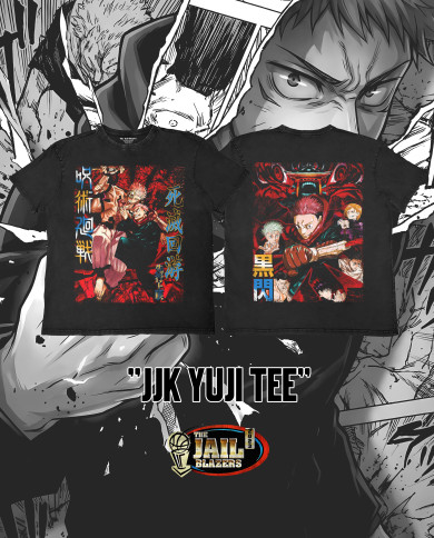 JJK Yuji Tee - Washed Black