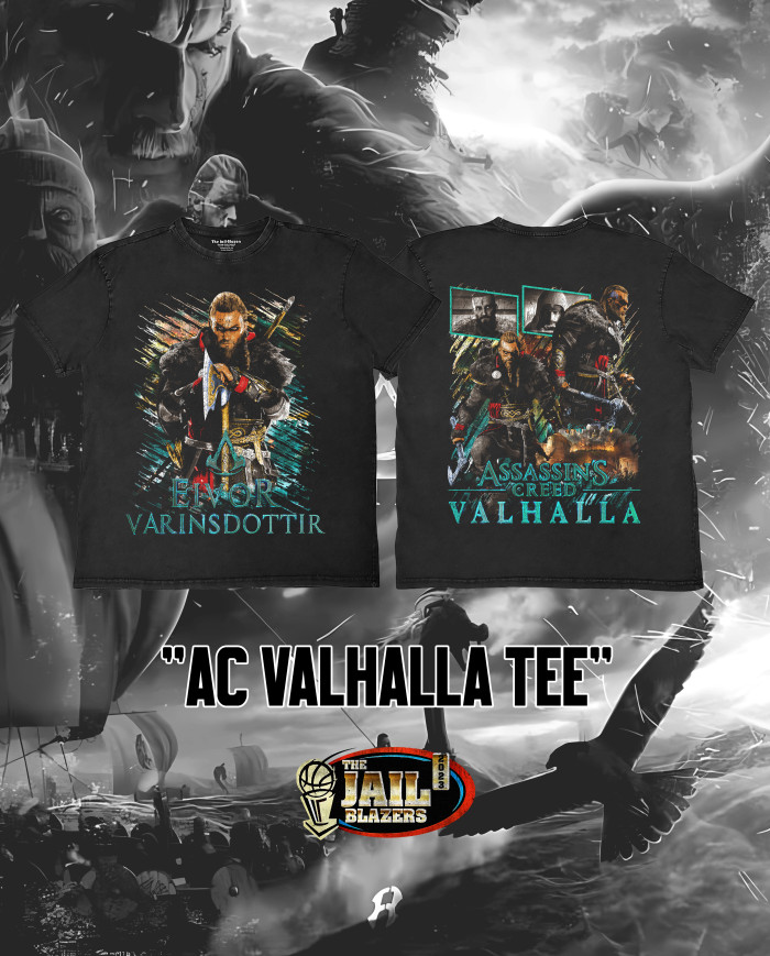 copy of AC Valhalla Tee - Washed Black