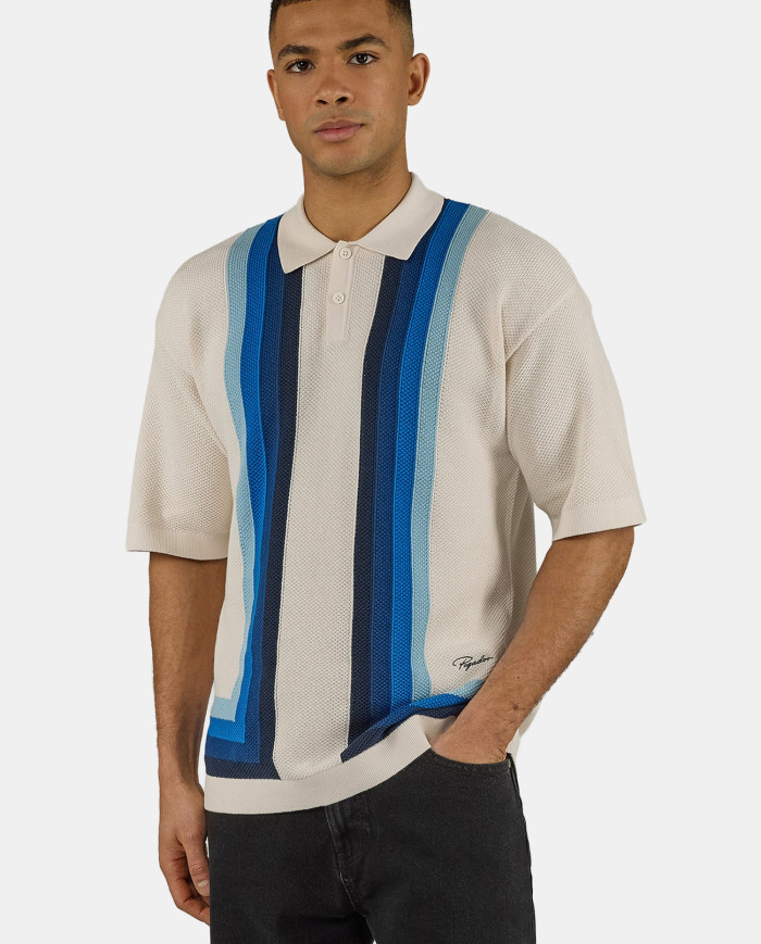 Tellero Pique Knit Polo - Warm White