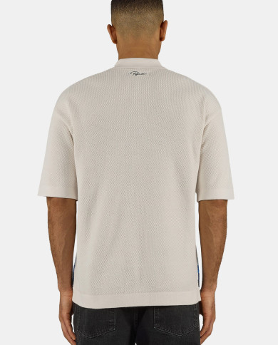 Tellero Pique Knit Polo - Warm White