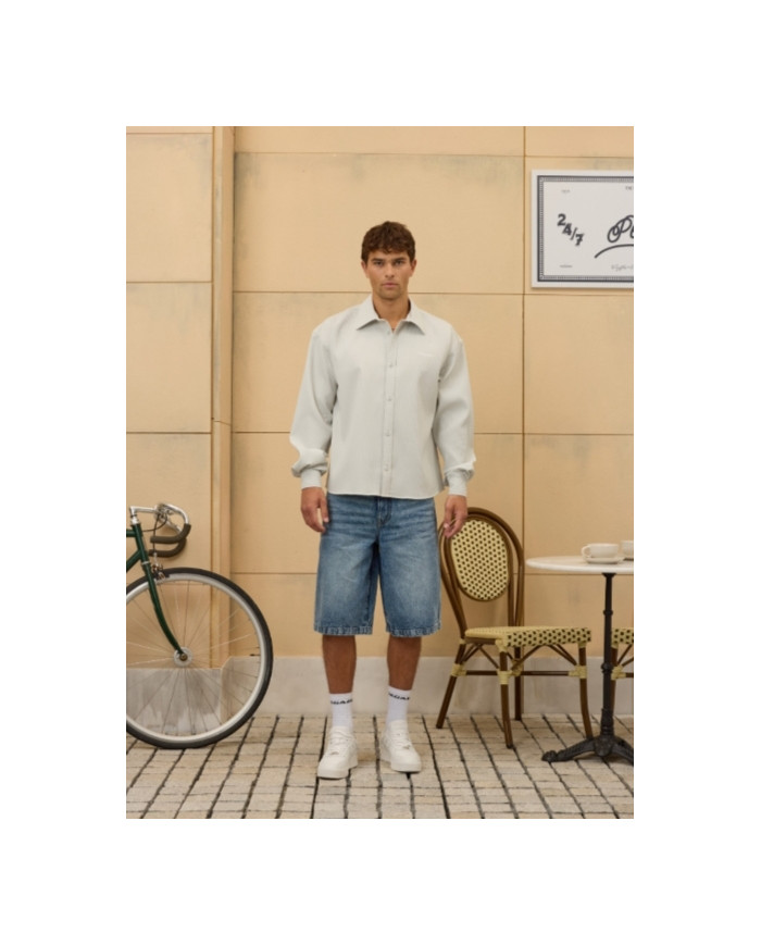 Troy Plissee Longsleeve Shirt - Black