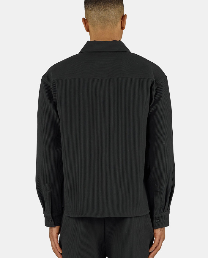 Troy Plissee Longsleeve Shirt - Black