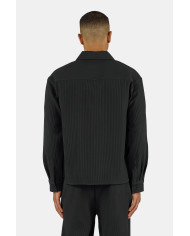 Troy Plissee Longsleeve Shirt - Black