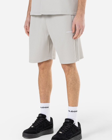 Troy Plissee Shorts- Fog Grey