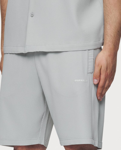Troy Plissee Shorts- Fog Grey