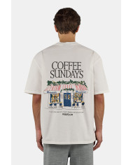 Stege Oversized Tee - Washed Warm White