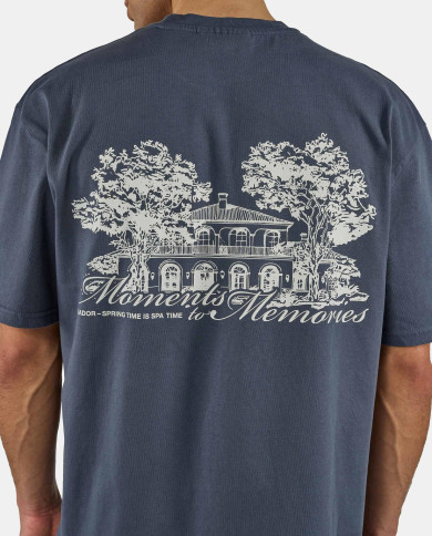 Rochefort Oversized Tee - Washed Twilight Blue