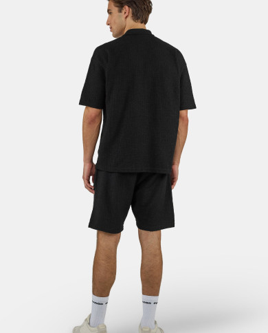 Libco Structured Knit Shirt - Black