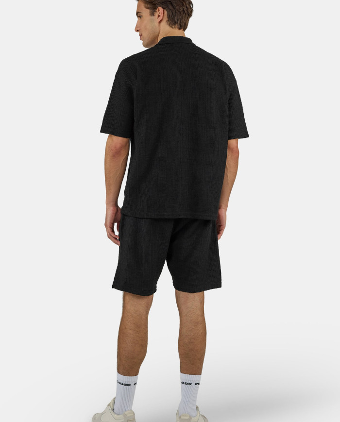 Libco Structured Knit Shirt - Black