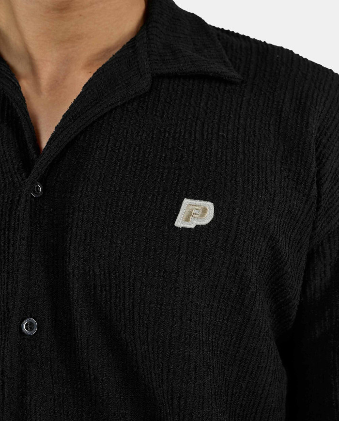 Libco Structured Knit Shirt - Black