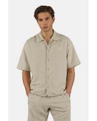 Libco Structured Knit Shirt - Khaki Beige