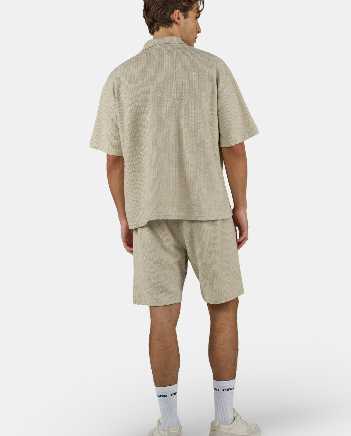 Libco Structured Knit Shirt - Khaki Beige