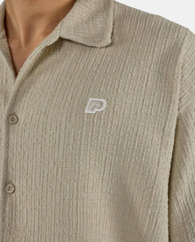 Libco Structured Knit Shirt - Salty Cream