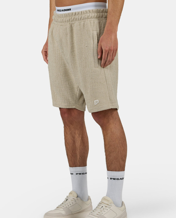 Libco Structured Knit Shorts - Khaki Beige
