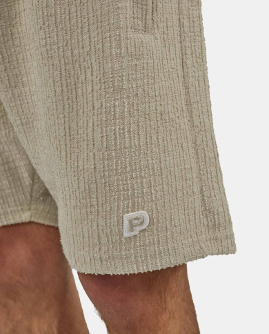 Libco Structured Knit Shorts - Khaki Beige