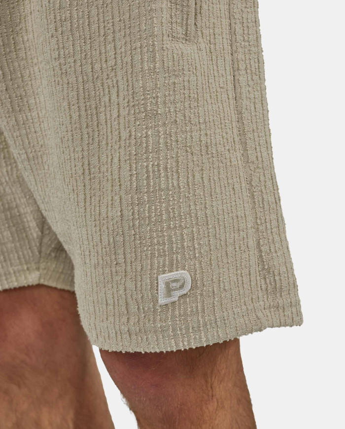 Libco Structured Knit Shorts - Khaki Beige