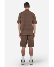 Canva Knit Polo Shirt - Cozy Brown