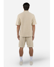 Canva Knit Polo Shirt - Light Beige