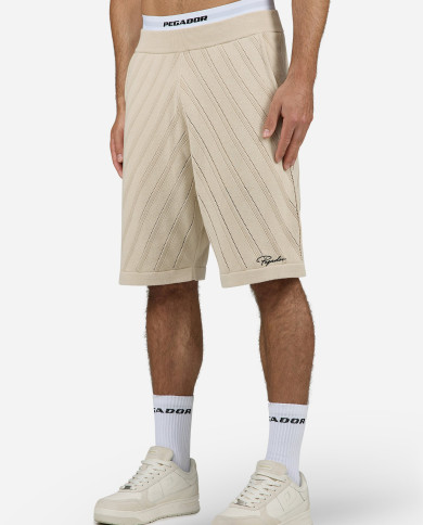 Canva Knit Shorts - Light Beige