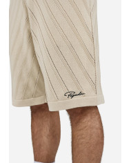 Canva Knit Shorts - Light Beige