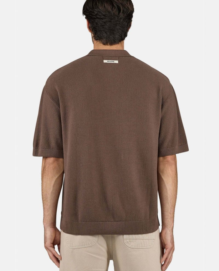 Campo Knit Polo Shirt - Cozy Brown