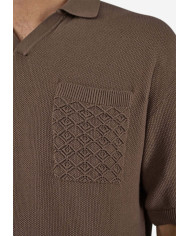 Campo Knit Polo Shirt - Cozy Brown