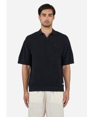 Campo Knit Polo Shirt - Black