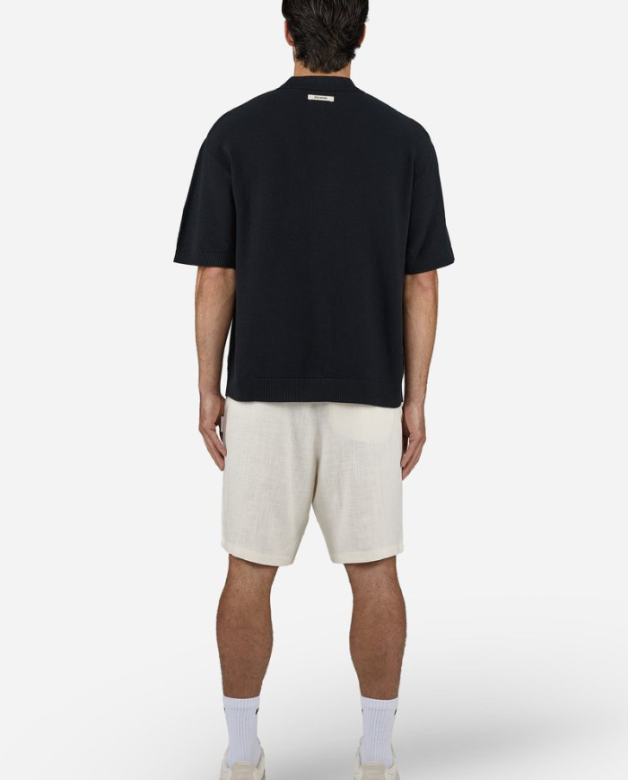 Campo Knit Polo Shirt - Black