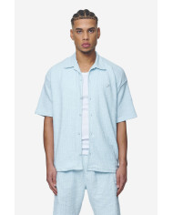 Libco Structured Knit Shirt - Washed Baby Blue Unbleached