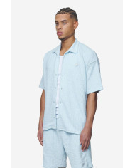 Libco Structured Knit Shirt - Washed Baby Blue Unbleached