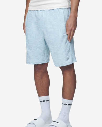 Libco Structured Knit Shorts - Washed Baby Blue Unbleached