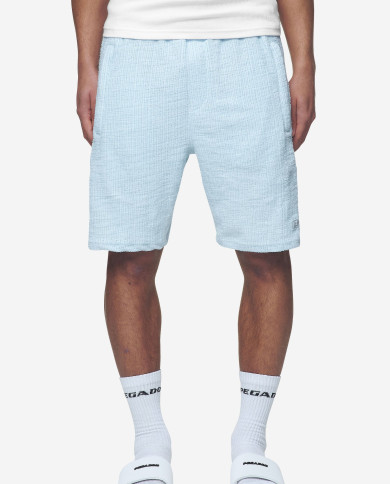 Libco Structured Knit Shorts - Washed Baby Blue Unbleached