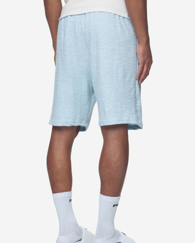 Libco Structured Knit Shorts - Washed Baby Blue Unbleached