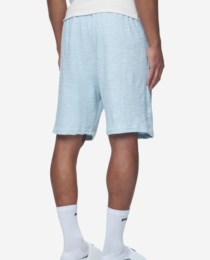 Libco Structured Knit Shorts - Washed Baby Blue Unbleached
