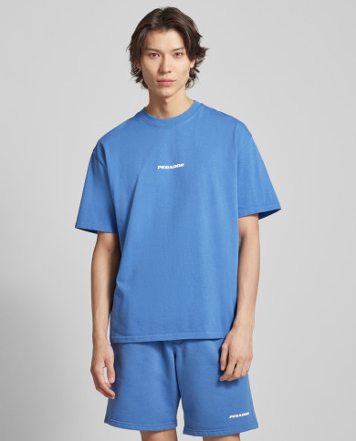 Colne Logo Oversized Tee - Washed Retro Blue