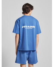 Colne Logo Oversized Tee - Washed Retro Blue