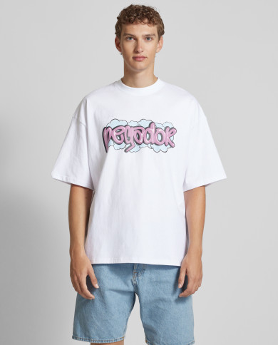 copy of Colne Logo Oversized Tee - Washed Retro Blue