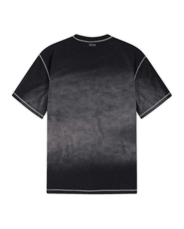 Ed Hardy - Washed Waffle Panther Graphic Relaxed T-Shirt - Black