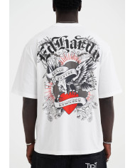 Ed Hardy - Death Before Dishonor Eagle Relaxed T-Shirt - White