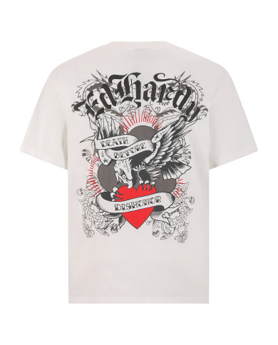 Ed Hardy - Death Before Dishonor Eagle Relaxed T-Shirt - White