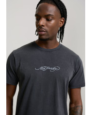 Ed Hardy - Mens Dragon Panther Graphic Regular T-Shirt - Black