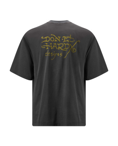 Ed Hardy - Battle Of The Dragons Tshirt - Charcoal