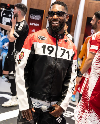 Ed Hardy - 1971 Moto Biker Jacket- Black/Red/White